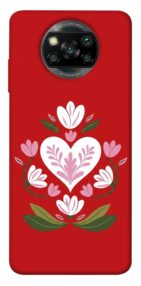 Чехол Квітуче серце для Xiaomi Poco X3 NFC