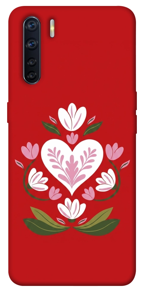 Чехол Квітуче серце для Oppo A91