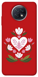 Чехол Квітуче серце для Xiaomi Redmi Note 9T
