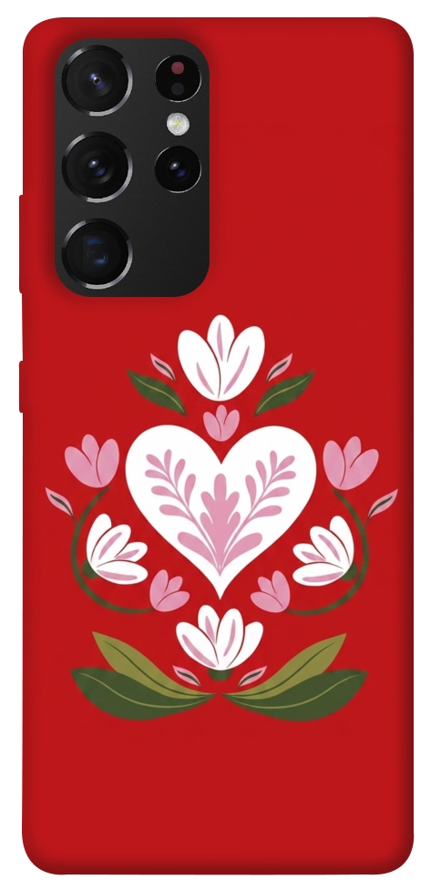 Чехол Квітуче серце для Galaxy S21 Ultra