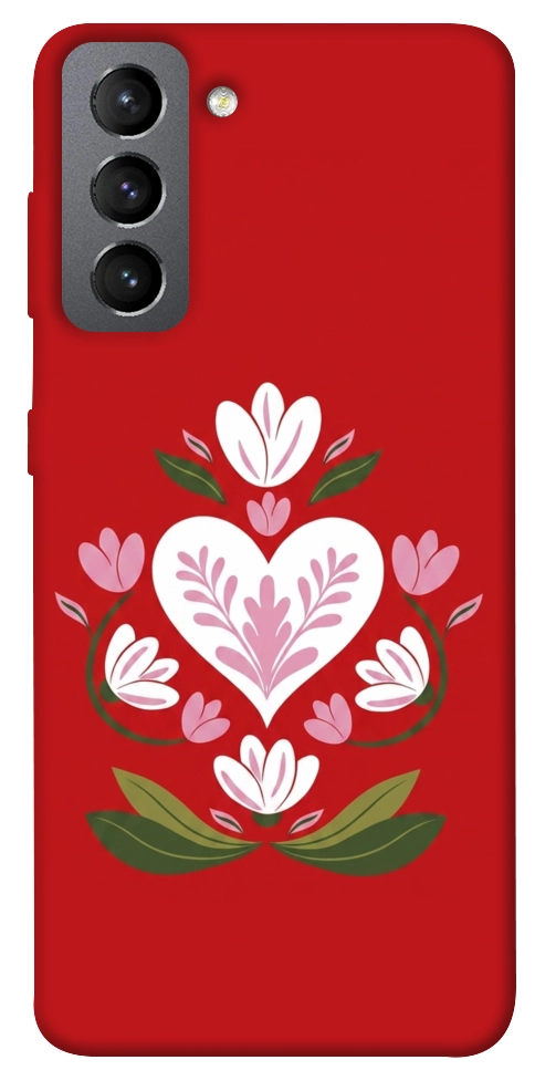 Чехол Квітуче серце для Galaxy S21 FE