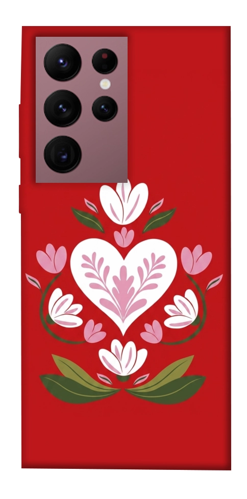 Чохол Квітуче серце для Galaxy S22 Ultra