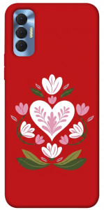 Чехол Квітуче серце для TECNO Spark 8P