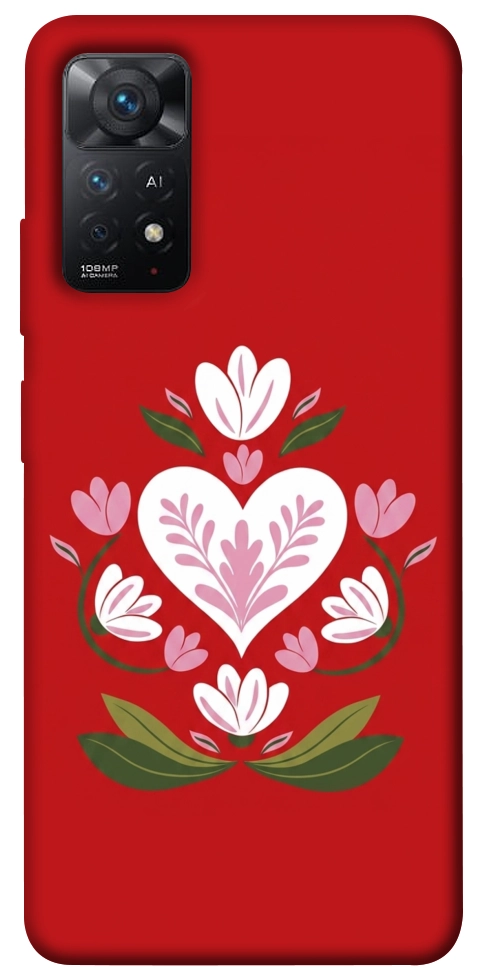 Чехол Квітуче серце для Xiaomi Redmi Note 11 Pro 5G