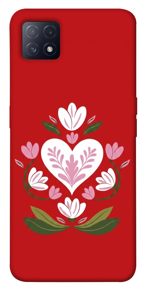 Чехол Квітуче серце для Oppo A73 5G