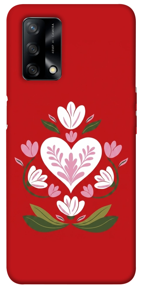Чехол Квітуче серце для Oppo F19