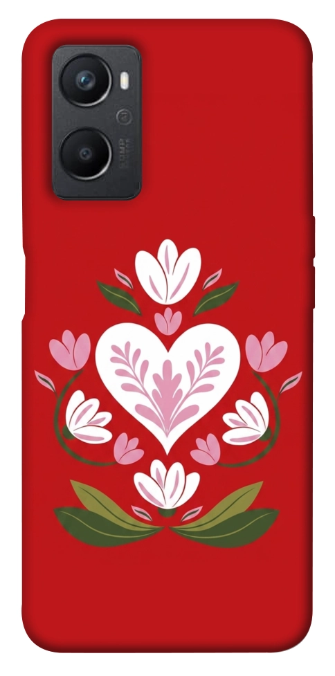 Чехол Квітуче серце для Oppo A96