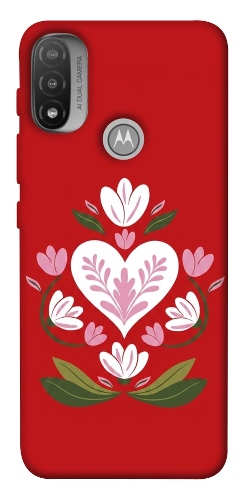 Чехол Квітуче серце для Motorola Moto E20