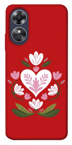 Чехол Квітуче серце для Oppo A17