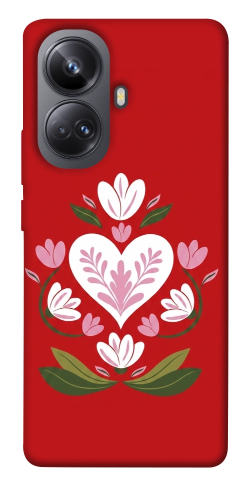 Чехол Квітуче серце для Realme 10 Pro+