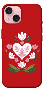 Чехол Квітуче серце для iPhone 15