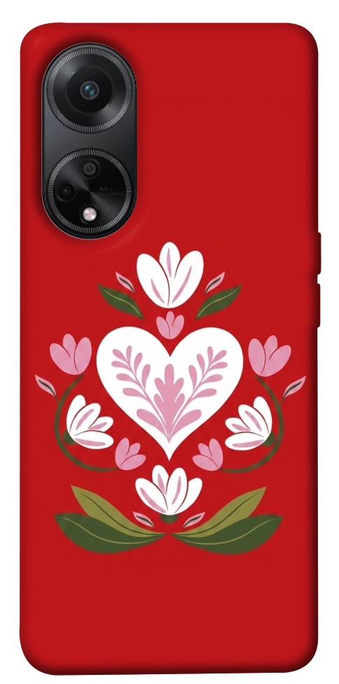 Чехол Квітуче серце для Oppo A58 4G