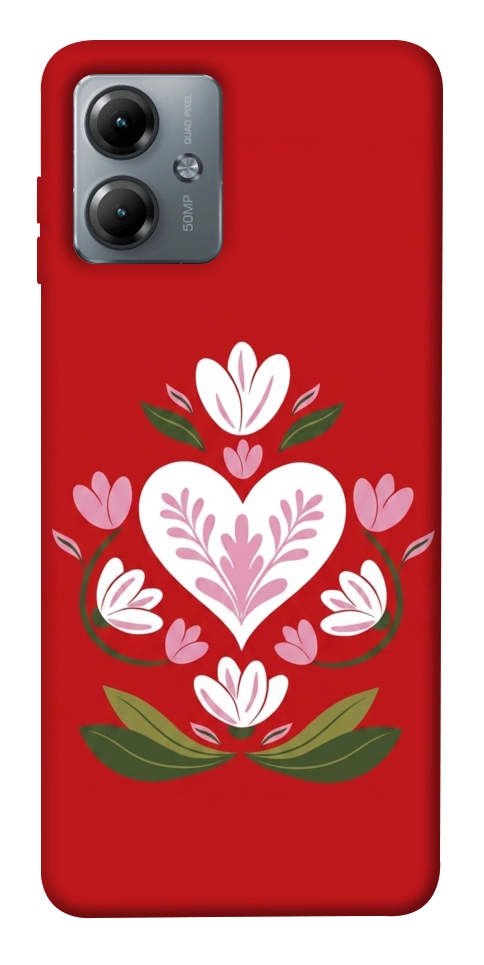 Чохол Квітуче серце для Motorola Moto G14