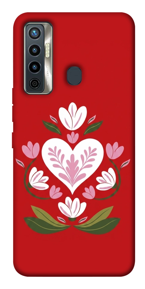 Чехол Квітуче серце для TECNO Camon 17