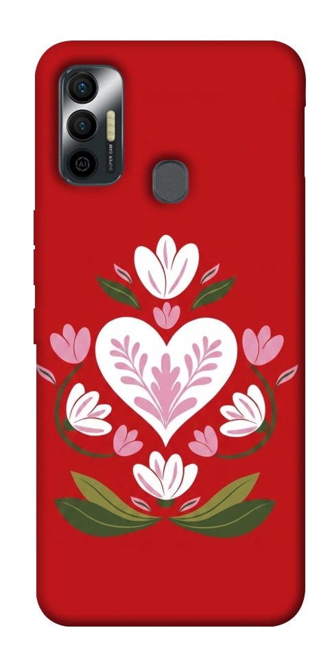 Чохол Квітуче серце для TECNO Spark 7