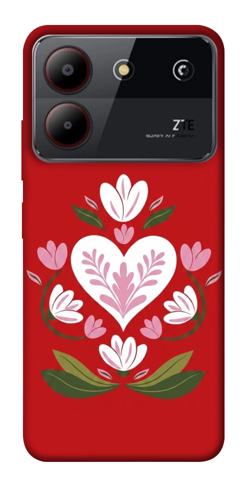 Чохол Квітуче серце для ZTE Blade A54 4G