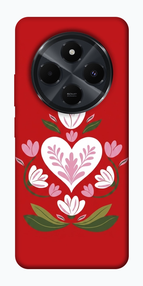 Чохол Квітуче серце для Xiaomi Redmi 14C