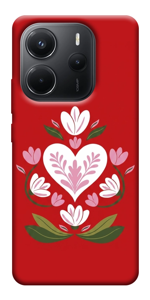 Чехол Квітуче серце для Xiaomi Redmi Note 14 4G (Int. version)