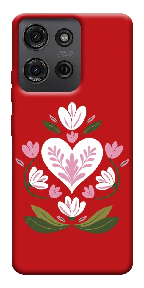 Чохол Квітуче серце для Motorola Moto G75 5G