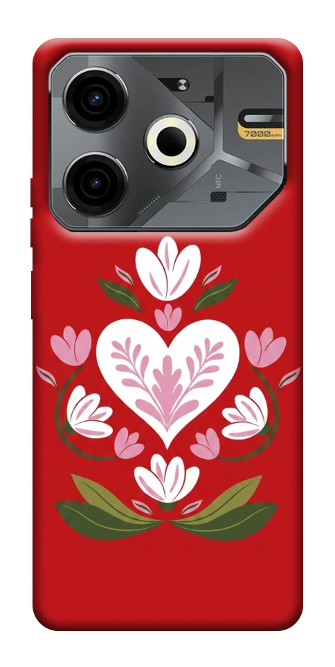 Чехол Квітуче серце для TECNO Pova 6 Neo (LI6)