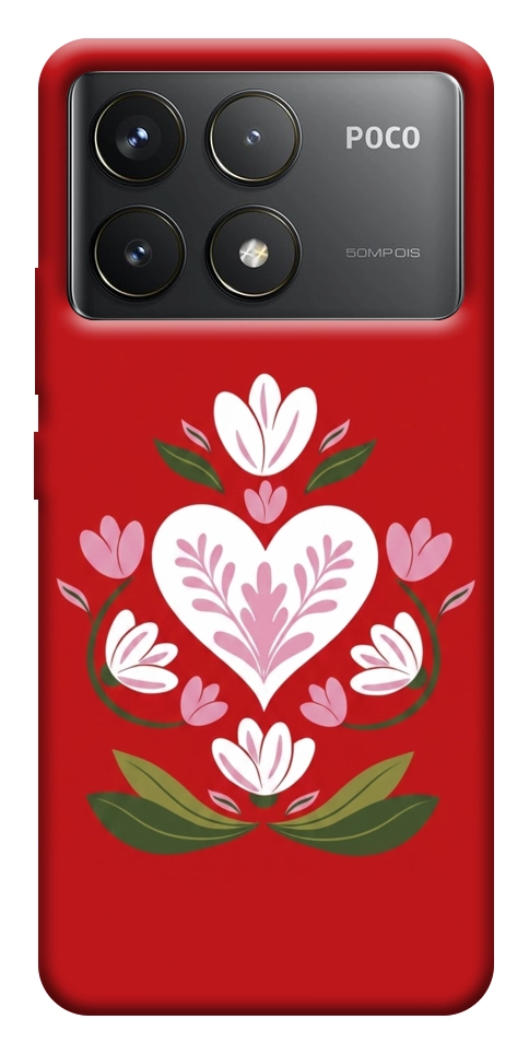 Чехол Квітуче серце для Xiaomi Poco F6 Pro