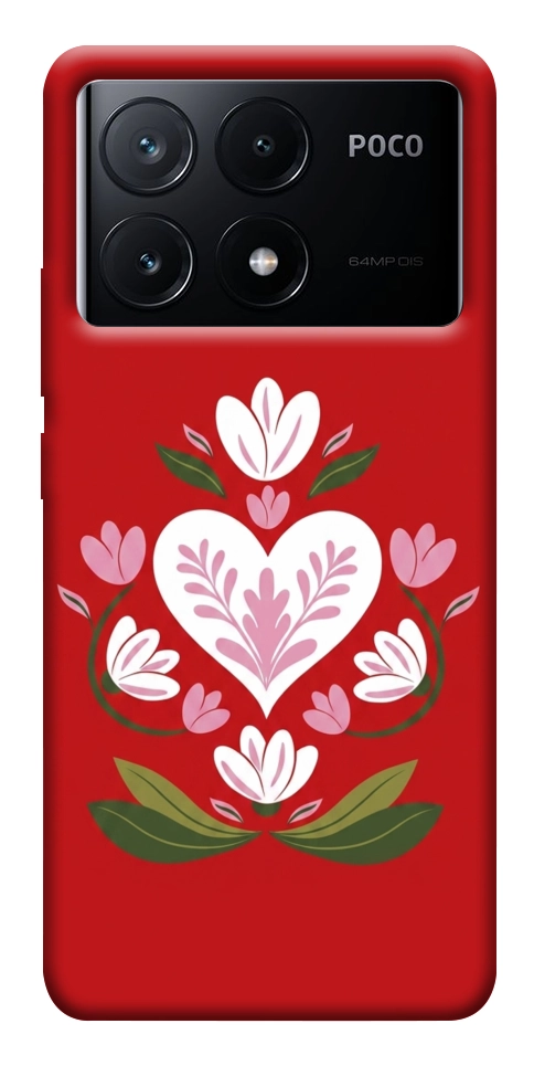Чехол Квітуче серце для Xiaomi Poco X6 Pro