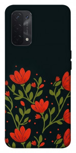 Чехол Червоний цвіт для Oppo A54 5G