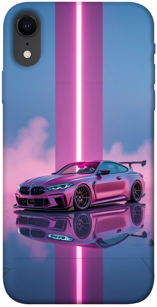 Чехол Pink neon car для iPhone XR