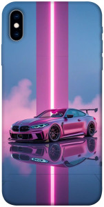 Чехол Pink neon car для iPhone X