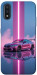 Чехол Pink neon car для Galaxy A01
