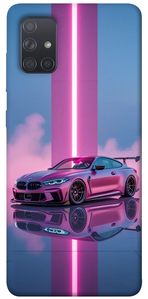 Чехол Pink neon car для Galaxy A71 (2020)