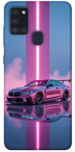 Чехол Pink neon car для Galaxy A21s (2020)