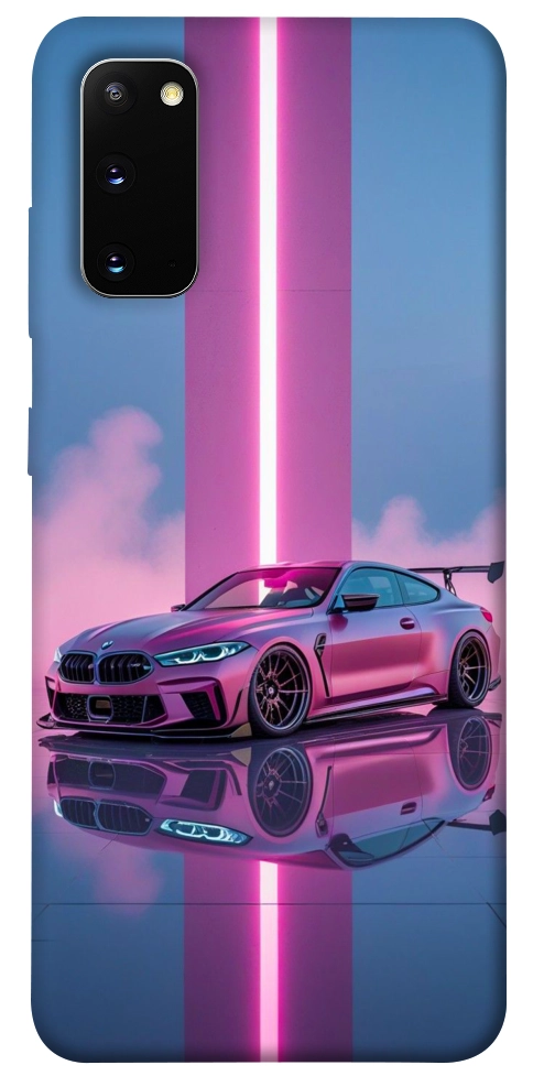 Чехол Pink neon car для Galaxy S20 (2020)