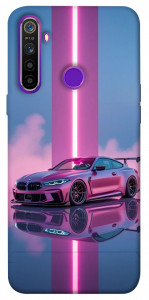 Чехол Pink neon car для Realme 5