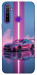 Чехол Pink neon car для Realme 5