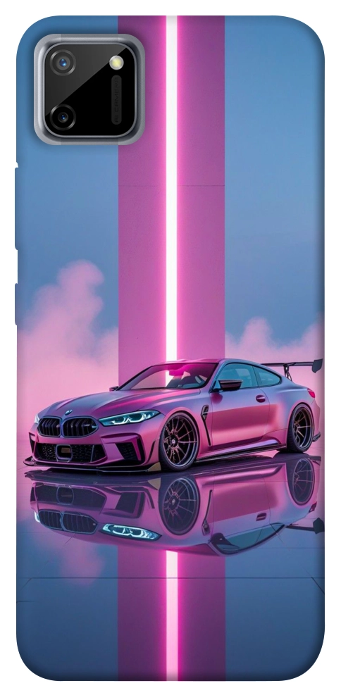 Чехол Pink neon car для Realme C11