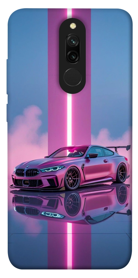 Чехол Pink neon car для Xiaomi Redmi 8