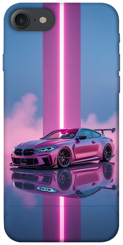 Чехол Pink neon car для iPhone 8