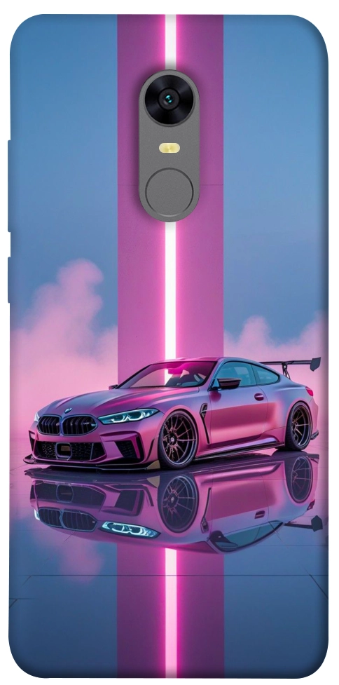 Чехол Pink neon car для Xiaomi Redmi Note 5 (Single Camera)