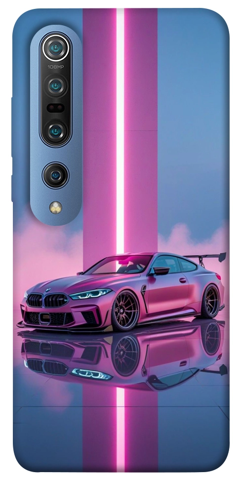 Чехол Pink neon car для Xiaomi Mi 10