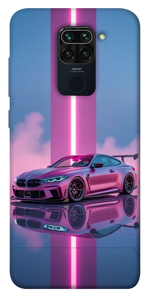 Чехол Pink neon car для Xiaomi Redmi 10X