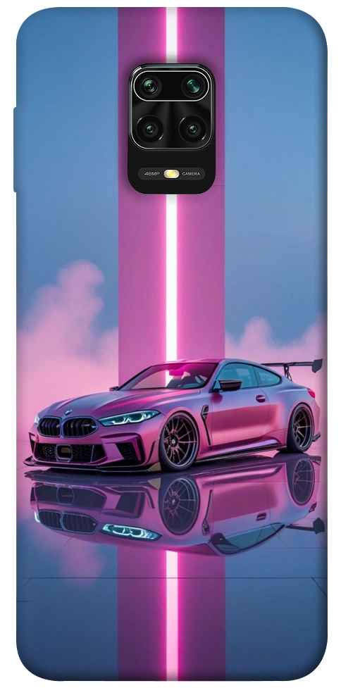 Чехол Pink neon car для Xiaomi Redmi Note 9 Pro