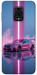 Чехол Pink neon car для Xiaomi Redmi Note 9 Pro