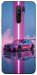 Чехол Pink neon car для Xiaomi Redmi 9