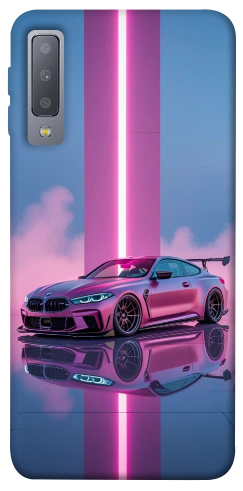 Чехол Pink neon car для Galaxy A7 (2018)