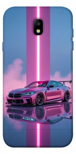 Чехол Pink neon car для Galaxy J7 (2017)