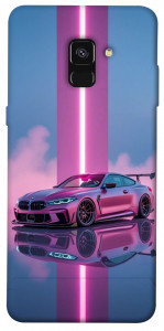 Чехол Pink neon car для Galaxy A8 (2018)