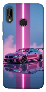 Чехол Pink neon car для Huawei P20 Lite
