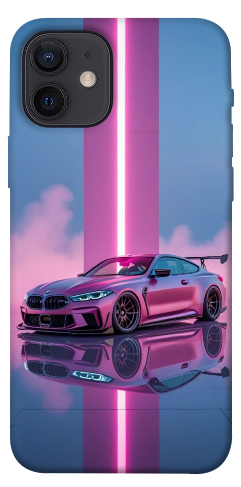 Чохол Pink neon car для iPhone 12