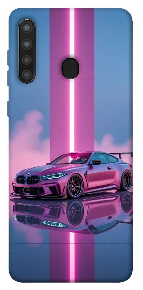 Чехол Pink neon car для Galaxy A21